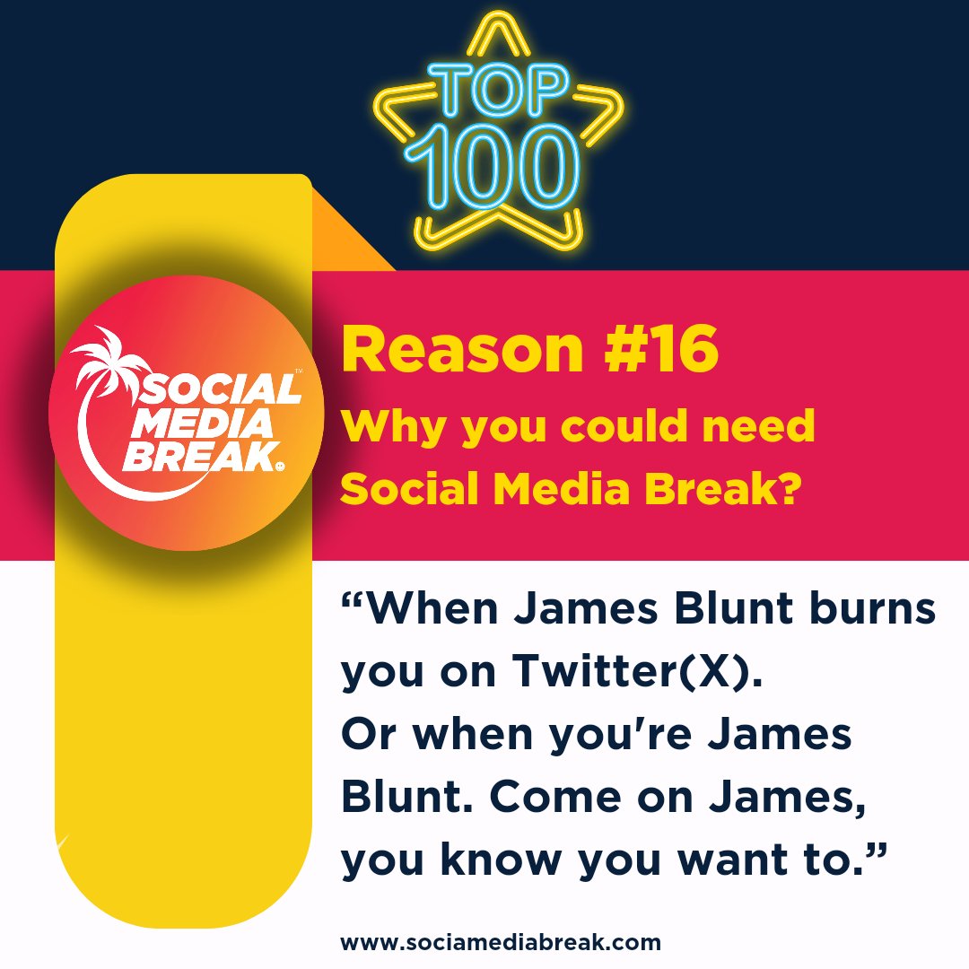 SMediaBreak's tweet image. James we love you and we would love to see you on SMB. It might be good to have spell and comeback with clever posts after your well deserved break.

#socialmediabreak #pauseforacause #socialmediadetox #plantrees #fortheplanet #mentalhealth #fundraising #animalprotection