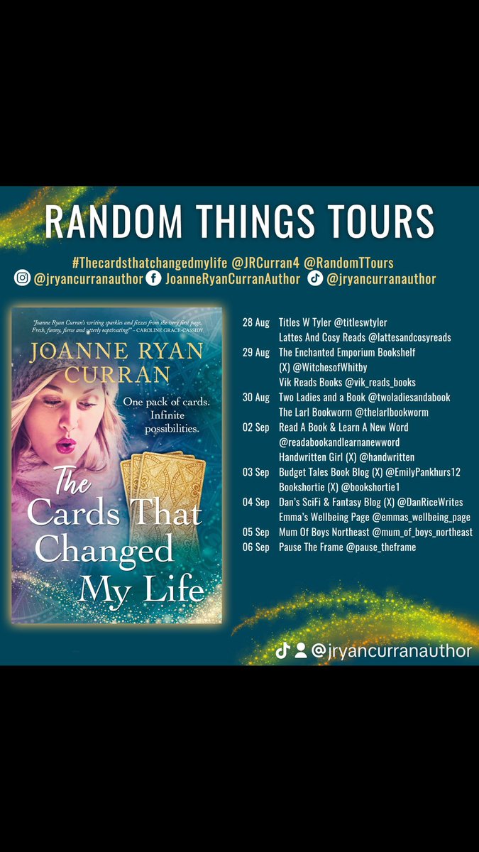 Joanne Ryan Curran Author (@jrcurran4) on Twitter photo A massive thank you to <a href="/RandomTTours/">Random Things Tours 🇺🇦</a> and all the wonderful bloggers that took part in my blog tour. I was blown away by some of the fantastic reviews. You all have a lovely way with words! #bookcommunity #bookworms #mustreads #newromancebook #WomensFiction #BlogTour A massive thank you to <a href="/RandomTTours/">Random Things Tours 🇺🇦</a> and all the wonderful bloggers that took part in my blog tour. I was blown away by some of the fantastic reviews. You all have a lovely way with words! #bookcommunity #bookworms #mustreads #newromancebook #WomensFiction #BlogTour