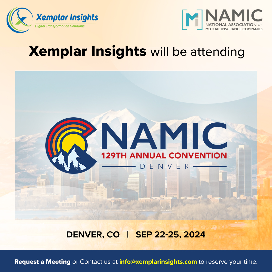 XemplarInsights's tweet photo. Are you attending the NAMIC Annual Convention this September 22-25?
Xemplar offers innovative digital solutions, from smartphone telematics for reducing claims, to policy self-service platforms for lowering operating costs. #NAMICac24 #NAMICconnects https://t.co/lVpZzdGxAE