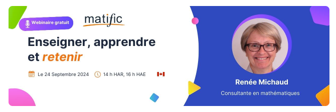 J'offre un webinaire gratuit en français sur comment le cerveau apprend le 24 septembre 2024 à 16:00 Heure de l'est. Pour vous inscrire :  matific.zoom.us/webinar/regist…