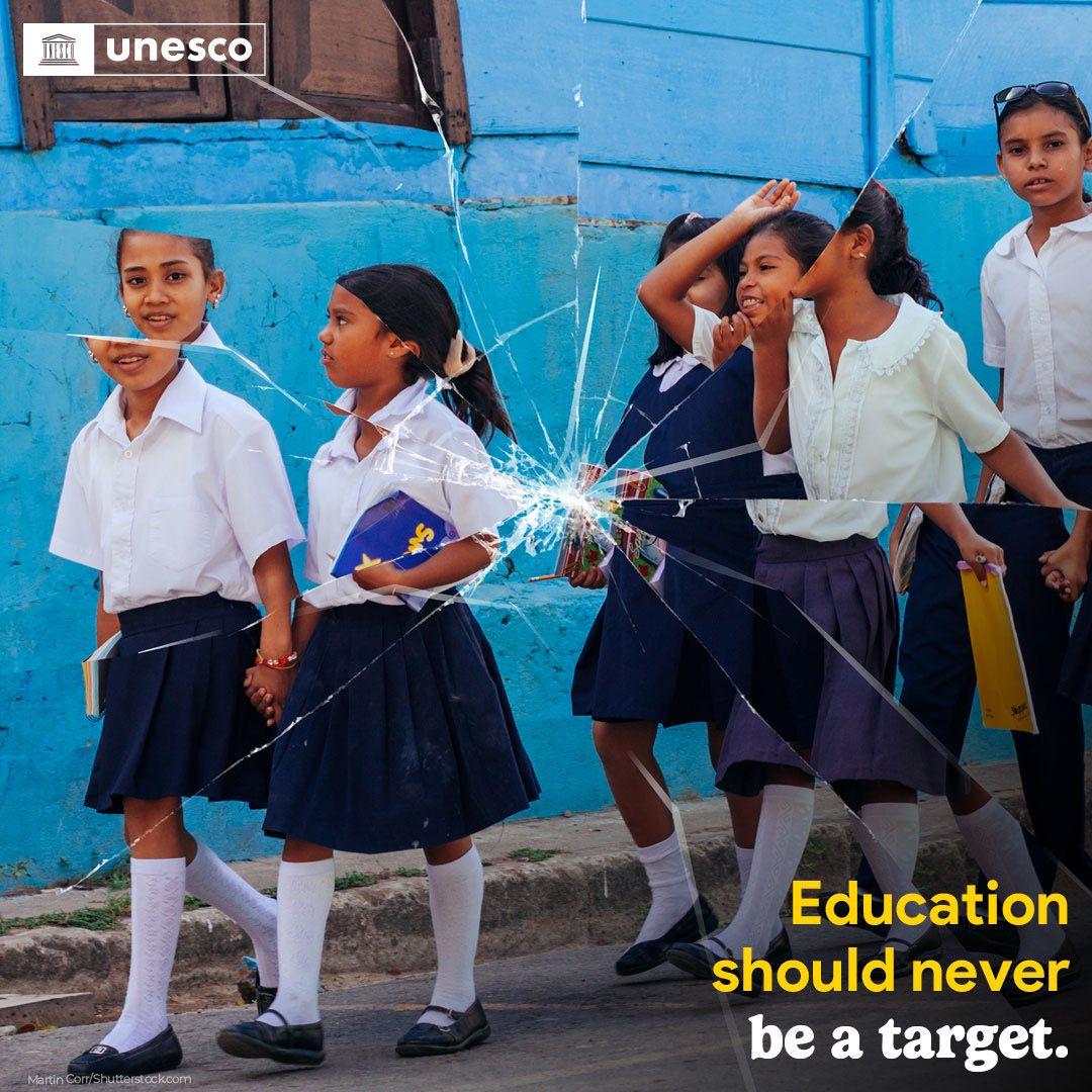 Today, on International Day to #ProtectEducationFromAttack, we need to remember that prevention is key: <a href="/UNESCO/">UNESCO 🏛️ #Education #Sciences #Culture 🇺🇳</a> works in 30 conflict-affected countries across five regions to make #education systems more protective, resilient, and prepared for the challenges ahead.