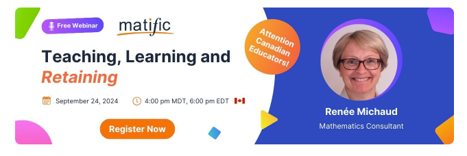 Join me as I present this free webinar on how the brain learns on September 24, 2024 at 4:00 pm Mountain time
Registration Link:
matific.zoom.us/webinar/regist…