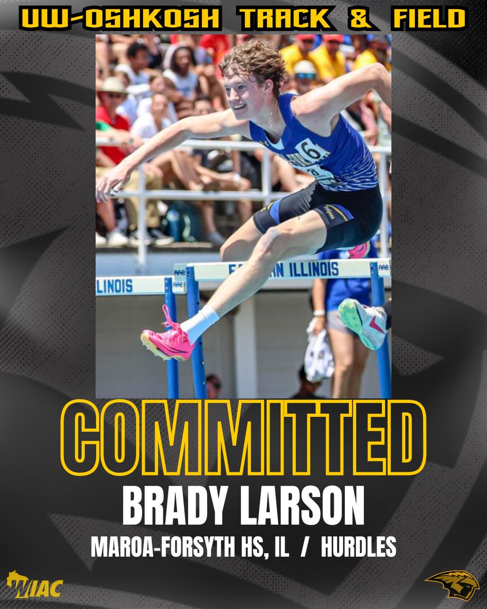 Big shoutout on welcoming Brady Larson the UWO T&amp;F family! 

60H: 8.17
110H: 14.46
300H: 40.35

⚡️UWO T&amp;F⚡️
