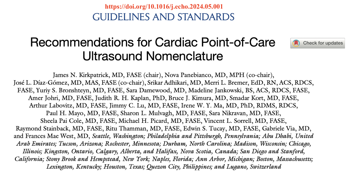 #POCUS

The words we choose matter

This recently published collaborative scientific statement attempts to standardize the nomenclature in cardiac POCUS