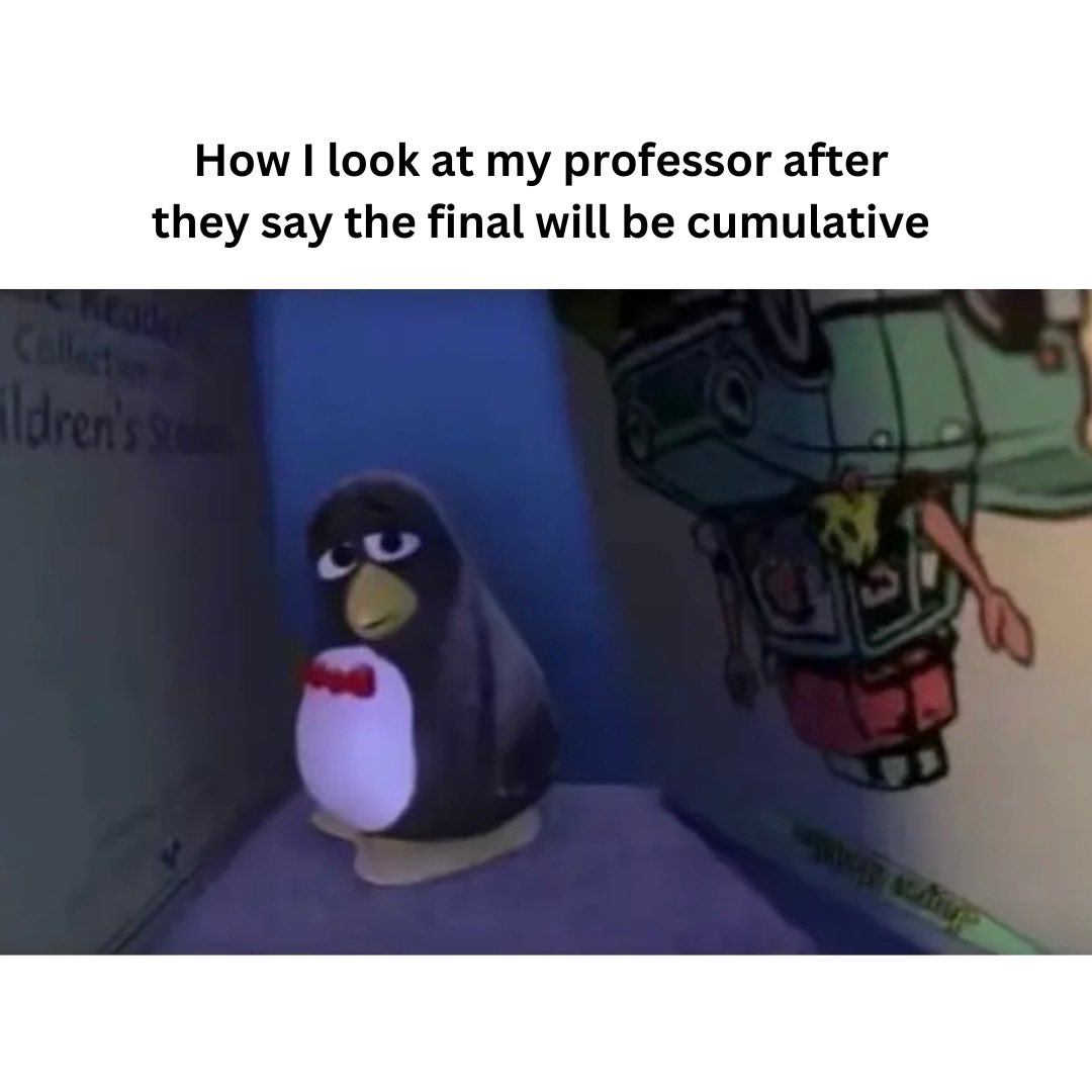 commcsulb's tweet image. A student’s worst nightmare 

#CollegeLife #commstudies #csulb #relatable