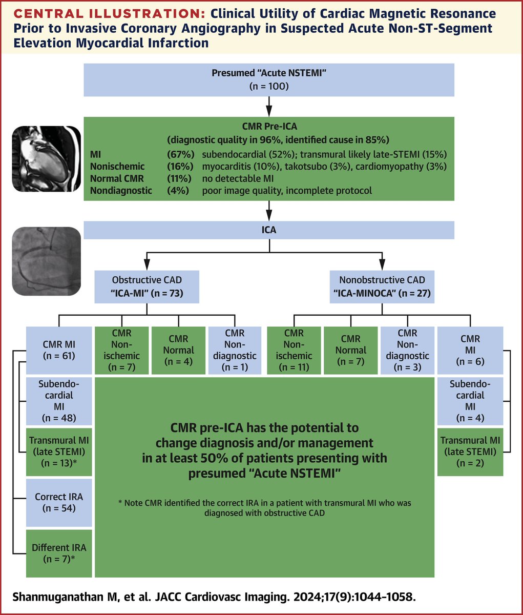 JACC Journals (@jaccjournals) on Twitter photo #WhyCMR before coronary angiogram in stable #NSTEMI has potential to change management in 50%. Should this non-invasive imaging precede angiography in NSTEMI? 🤔 bit.ly/3Y6jc3K
#JACCIMG #cvACS #cvImaging <a href="/dterentes/">Dimitrios Terentes-Printzios</a> <a href="/MdScarsini/">Roberto Scarsini</a> <a href="/GiovanniLuigiD1/">Giovanni Luigi De Maria</a> <a href="/MayooranShan/">Mayooran Shan</a> <a href="/RDMOxford/">RDM Oxford</a> #WhyCMR before coronary angiogram in stable #NSTEMI has potential to change management in 50%. Should this non-invasive imaging precede angiography in NSTEMI? 🤔 bit.ly/3Y6jc3K
#JACCIMG #cvACS #cvImaging <a href="/dterentes/">Dimitrios Terentes-Printzios</a> <a href="/MdScarsini/">Roberto Scarsini</a> <a href="/GiovanniLuigiD1/">Giovanni Luigi De Maria</a> <a href="/MayooranShan/">Mayooran Shan</a> <a href="/RDMOxford/">RDM Oxford</a>