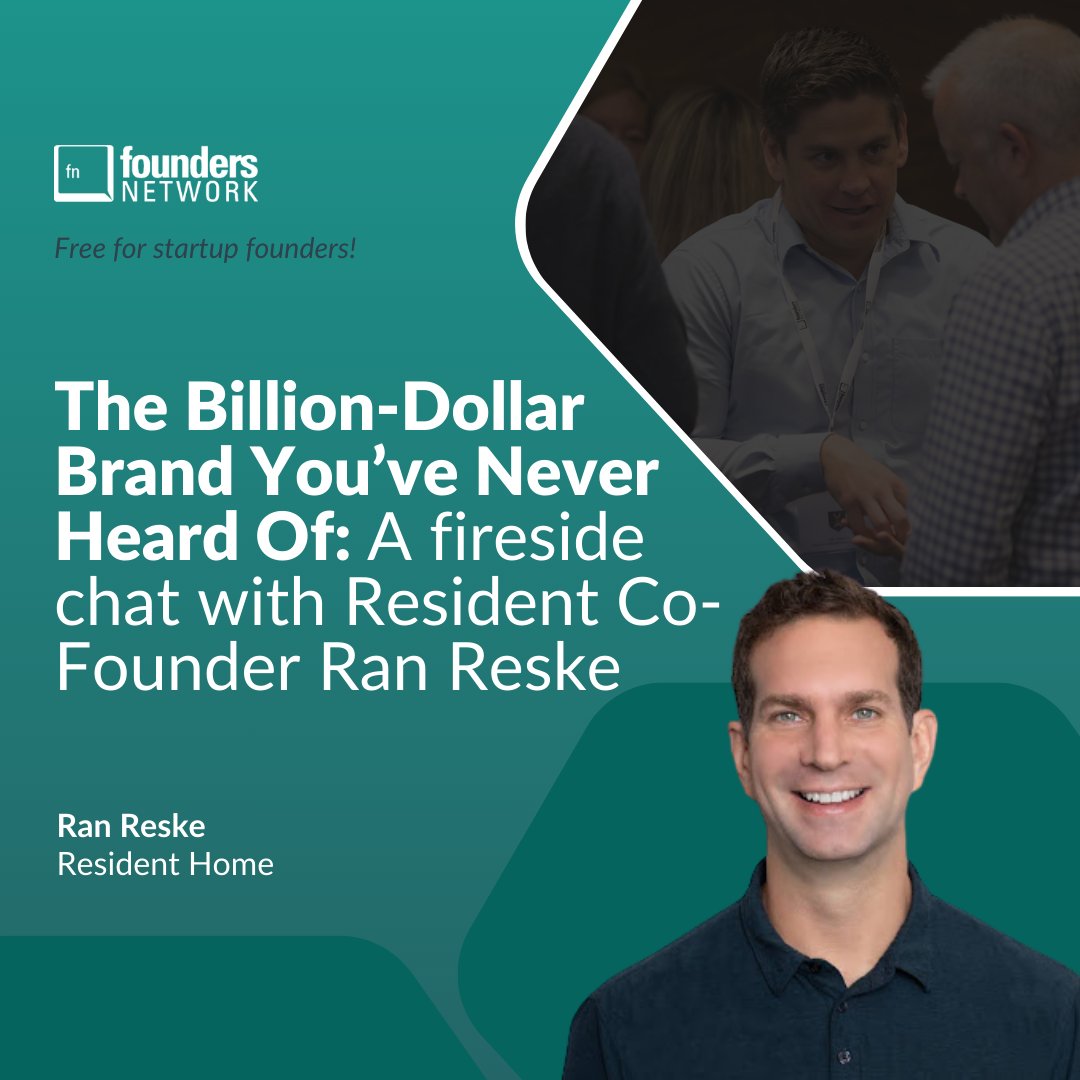 Last Call: Our fireside chat with Resident Co-Founder Ran Reske is tomorrow.

Tune into to learn about the billion dollar brand that disrupted the home goods industry.

🔗 Register: hubs.la/Q02P9YQq0

#tech #startups