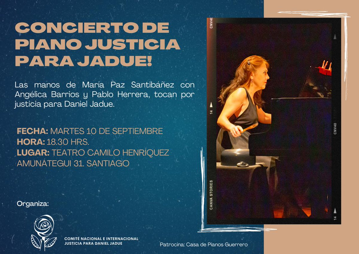 patmontero's tweet photo. Previo al 11 de Septiembre, las manos de María Paz Santibáñez, se suman al llamado de Justicia por Daniel Jadue! Reserve su cupo en el siguiente link: https://t.co/UBsGpgp4Fx https://t.co/24KEYLL8Ea