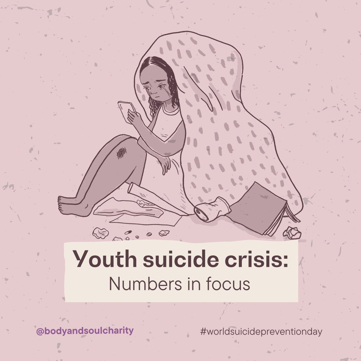 bodysoulcharity's tweet photo. We are launching a film in collaboration with @Media_Trust  for #WorldSuicidePreventionDay tomorrow! Suicide rates are at their highest in 30 years and young people deserve to get the support they need to overcome crisis and build long term resilience 🖤 Get ready... https://t.co/OERbDGS8S4