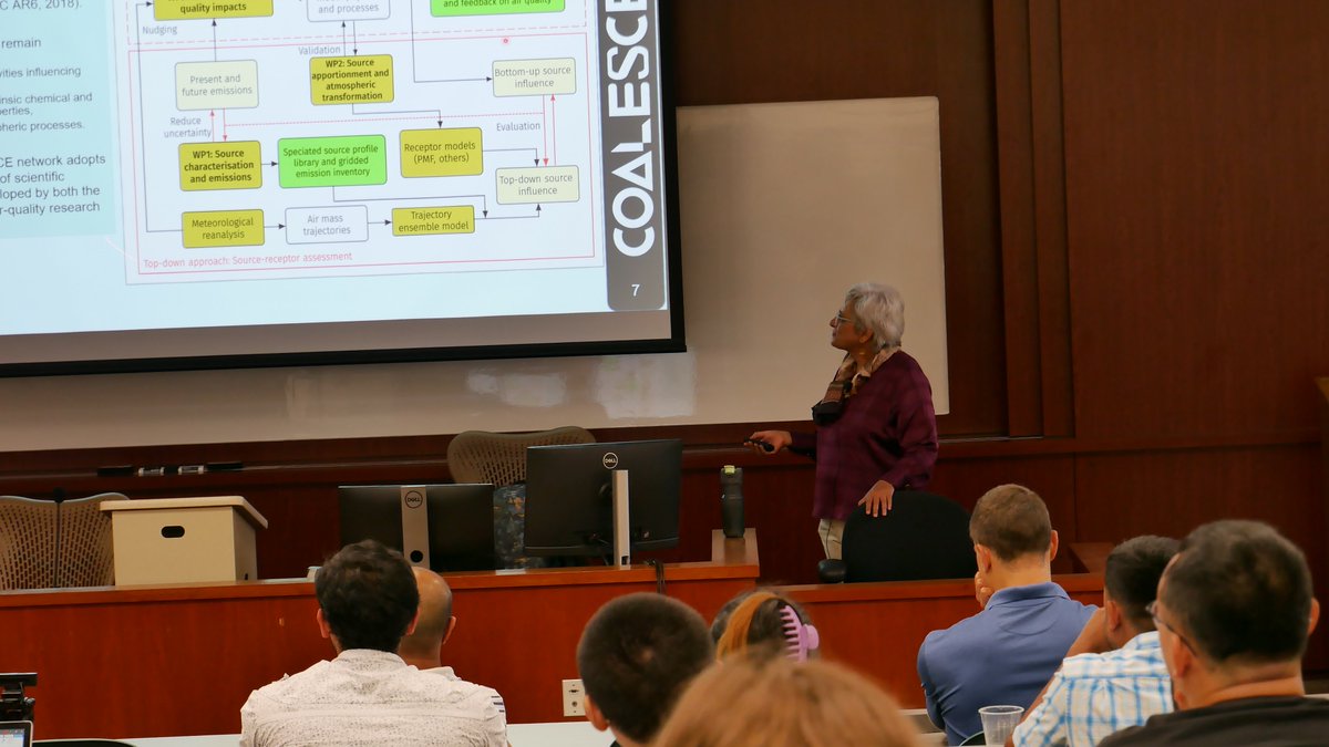 umiamiengineer's tweet photo. Thank you to Chandra Venkataraman for joining us last week from the Indian Institute of Technology, Bombay! Her groundbreaking research at the intersection of technology, emissions, aerosol science, climate science, and air pollution is inspiring and impactful.🌍✨

#Research #UM https://t.co/8kZfUtSKaT