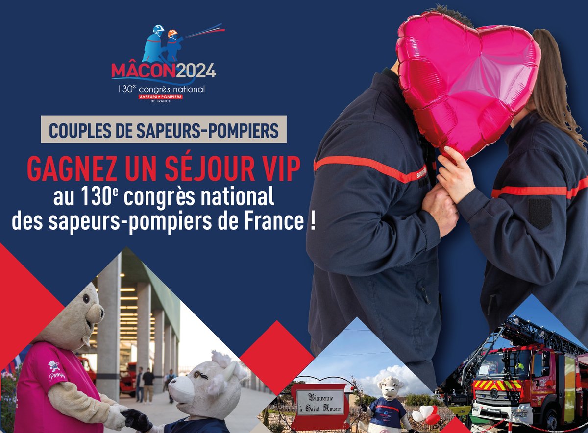 cnspf2024's tweet photo. #Jeuconcours | Félicitations aux 3 couples de sapeurs-pompiers qui ont remporté le grand jeu-concours organisé par le @cnspf2024 ! 
➡Coralie et Eric LAMBERT des Ardennes ;
➡Karine et Pascal PILLARD de Seine-et-Marne ;
➡Anaëlle BUREAU et Maxence LAURENT-LEBOUC de la Sarthe.👏 https://t.co/37v0QXJfND