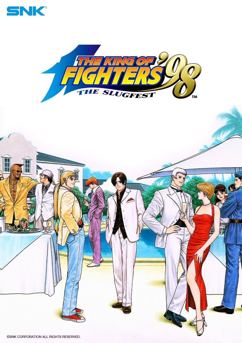 Unveiling poster art from classic KOF titles!

Today’s gem: the legendary KOF ’98! 🥤
#KyoKusanagi #TerryBogard #YashiroNanakase #King #RalfJones #HeavyD! #IoriYagami #Heidern #AthenaAsamiya #ChangKoehan #ChoiBounge #SieKensou

#KOF30th #KOF