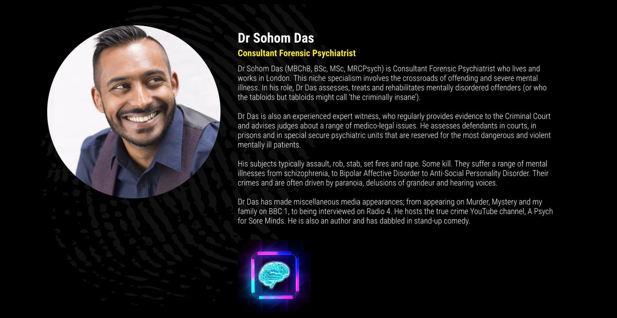 Dr Sohom Das (@dr_s_das) on Twitter photo Come see ya boy at <a href="/crimecon_uk/">CrimeCon UK</a> this September in London! I'll be delving into the minds of serial killers, giving my opinion on whether convicted killers should be allowed a 2nd chance, taking part in a book signing, and more! It promises to be a great weekend my people. Come see ya boy at <a href="/crimecon_uk/">CrimeCon UK</a> this September in London! I'll be delving into the minds of serial killers, giving my opinion on whether convicted killers should be allowed a 2nd chance, taking part in a book signing, and more! It promises to be a great weekend my people.