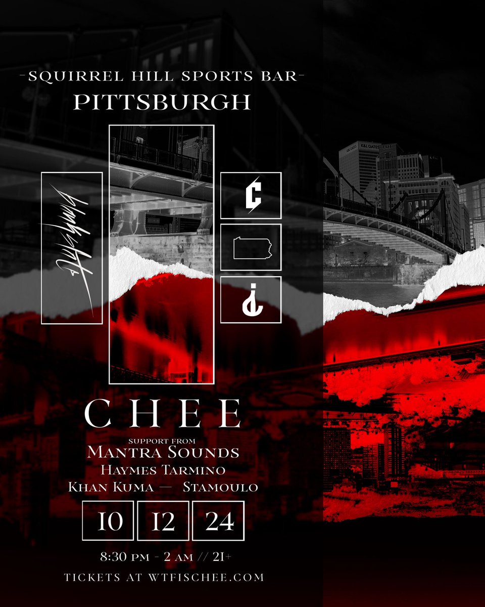 AmbientPgh's tweet image. SUPPORT ANNOUNCEMENT: Ambient Alchemists — Chee Presents: Blank Slate Tour 10/12

The highly anticipated support is..

Mantra Sounds 
Haymes Tarmino 
Khan Kuma
Stamoulo 

🎫 : theticketing.co/e/cheeblanksla…

#ambientalchemists #pittsburghedm