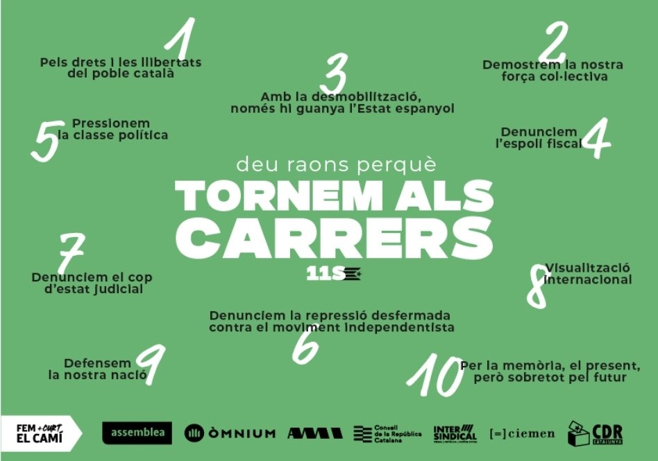 MainatJM's tweet photo. Ja tenen preparats els titulars: "FRACASA LA DIADA"
Fem que se'ls hagin d'empassar! 
 
**TORNEM ALS CARRERS** https://t.co/MMA7hebHIo