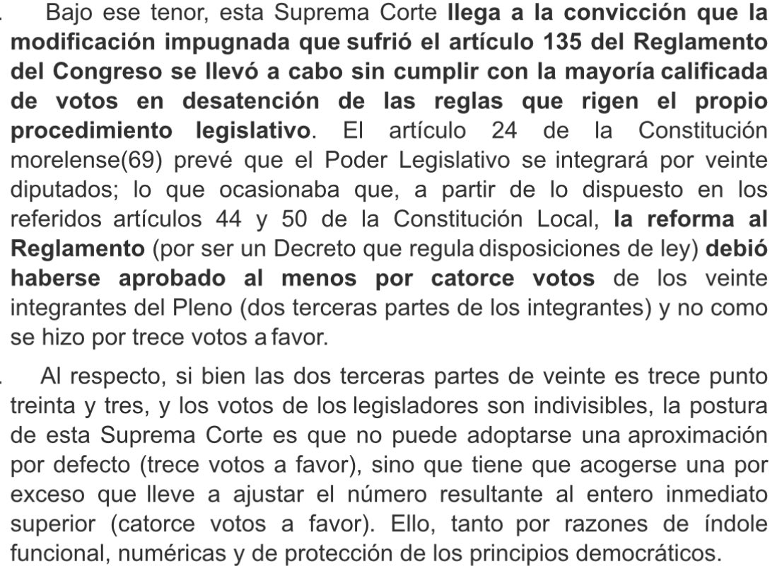 ‼️EXTRA‼️ El senador <a href="/VelascoM_/">Manuel Velasco</a> acepta que sí puede analizarse y debatirse que la mayoría calificada de 128 senadores sea 85 votos.

Pero ya el 19 de agosto del 2021, cuando el pleno de la <a href="/SCJN/">Suprema Corte</a> estuvo presidida por <a href="/ArturoZaldivarL/">Arturo Zaldívar</a> se fijó el criterio que en las fracciones se