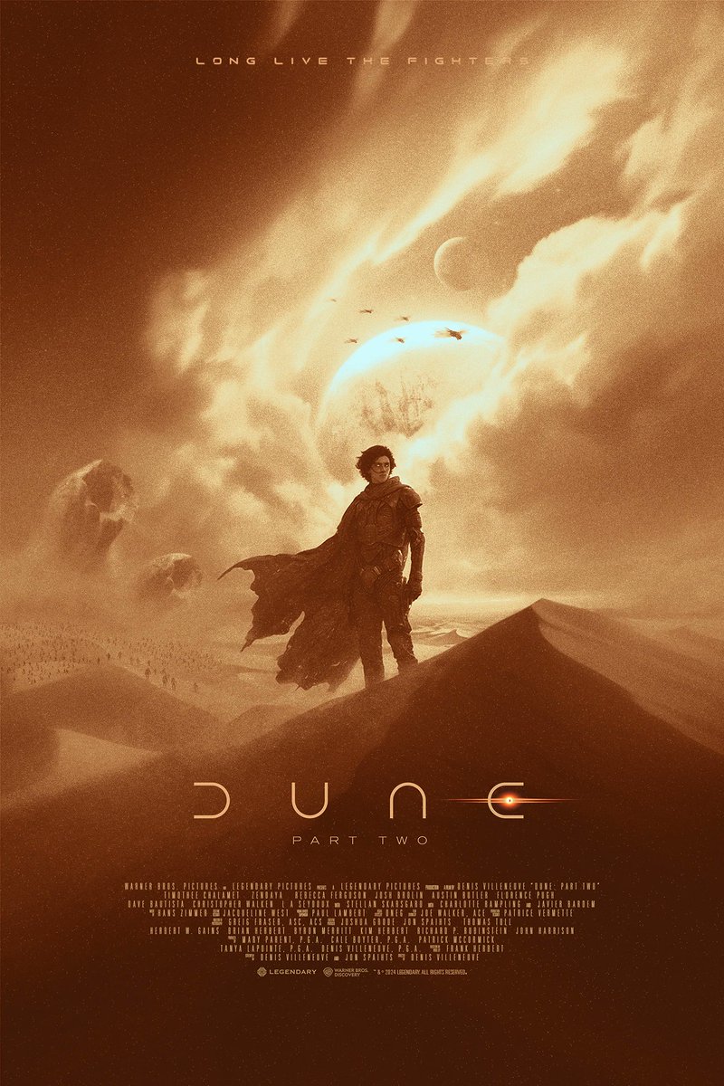 DuneInfo's tweet photo. These great #DunePartTwo posters by @Matthewceo go on sale from @BottleneckNYC tomorrow at 12PM ET. https://t.co/s3zCXC896I