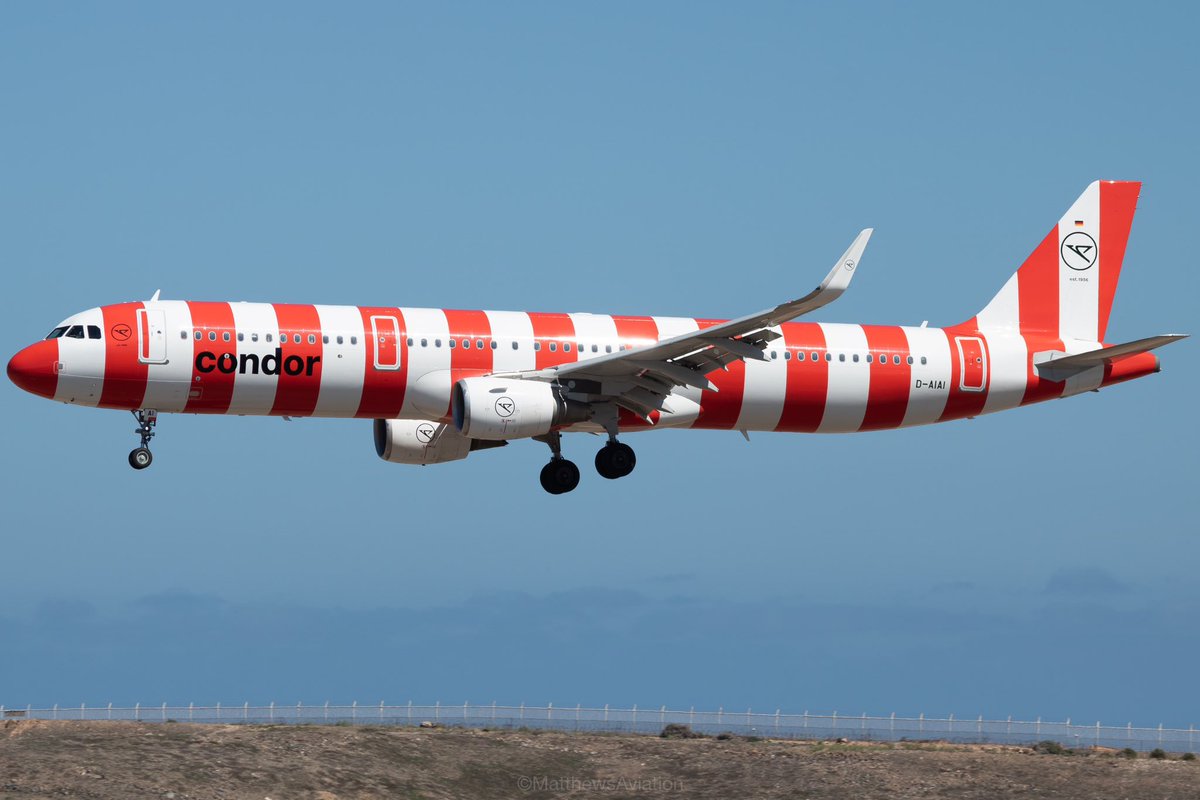 Matt_Aviation's tweet photo. Condor Airbus A321-211 #DAIAI On final approach to runway 03L at Las Palmas (LPA) from Leipzig (LEJ) as DE1462 🇩🇪 https://t.co/92dSsEqgkq