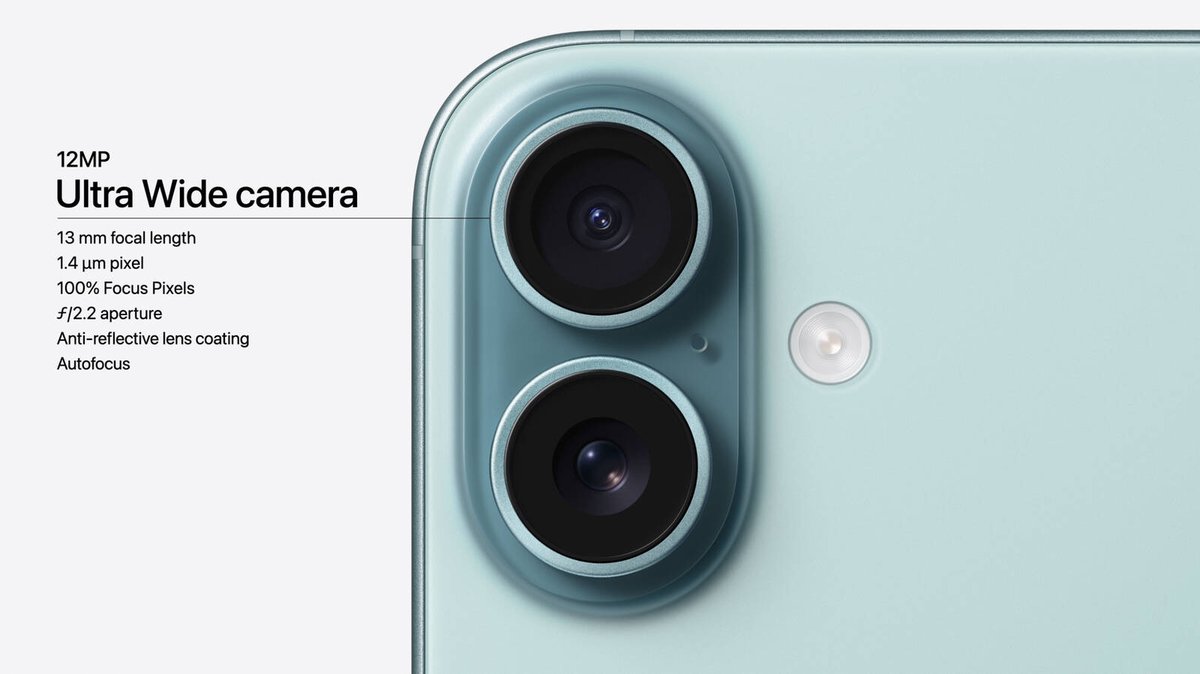 Futera_Tech's tweet image. Phone 16 Camera 📷

- 48 Megapixel main camera
- 12 Megapixel ultra-wide camera 
- Captures 2.6x more light
- Captures 4k60 video with Dolby Vision HDR