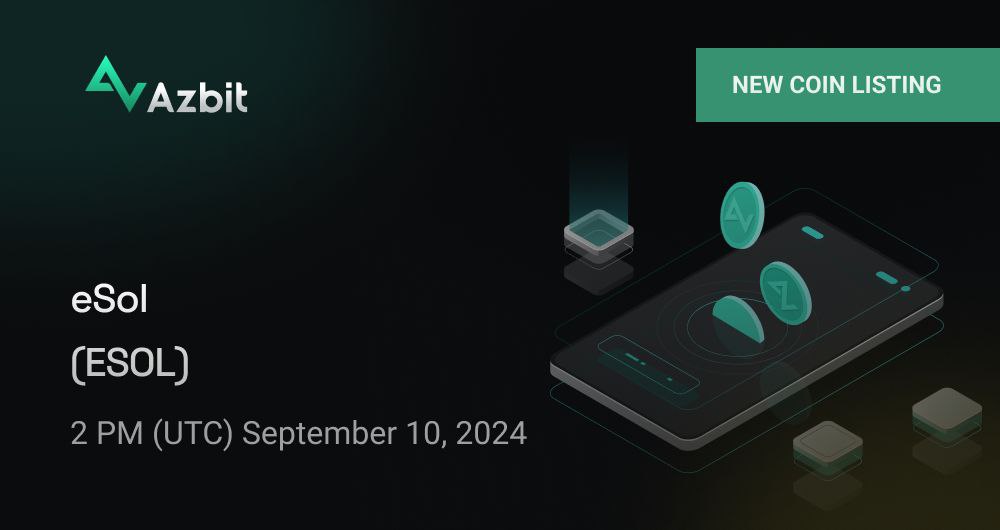 eSol (@esoltoken) on Twitter photo <a href="/azbit_news/">azbit.news</a> It has been announced that we will be officially listed on the Azbit exchange tomorrow. 🛍 #eSol $eSol <a href="/azbit_news/">azbit.news</a> It has been announced that we will be officially listed on the Azbit exchange tomorrow. 🛍 #eSol $eSol