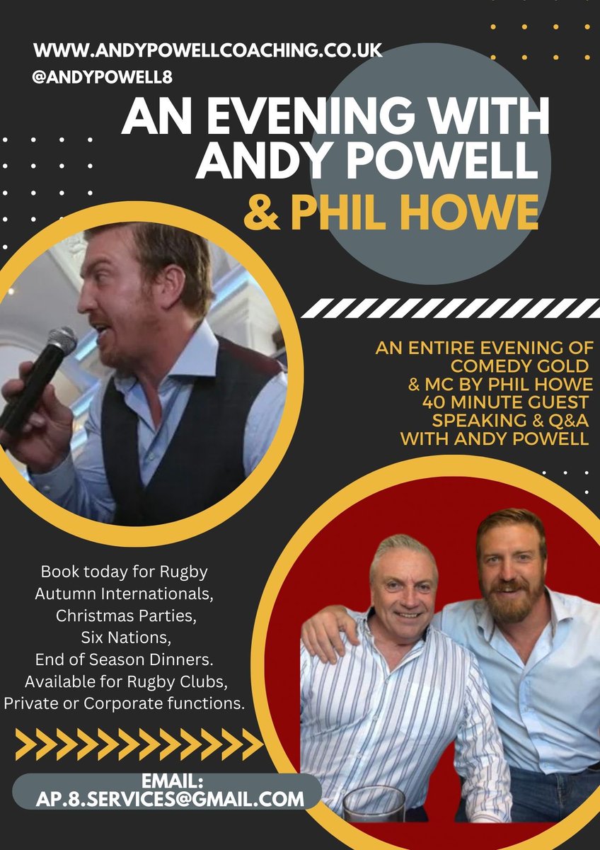 @AP8academy (@ap8academy) on Twitter photo Excited to be buddying up with the legend <a href="/PhilHowe/">Phil Howe Entertainer</a> π€© If you want a whole evening of entertainment planned out for your event πππ» Get intouch βΌοΈβΌοΈ <a href="/andypowell8/">Andy Powell</a>
π§ Ap.8.services@gmail.com Excited to be buddying up with the legend <a href="/PhilHowe/">Phil Howe Entertainer</a> π€© If you want a whole evening of entertainment planned out for your event πππ» Get intouch βΌοΈβΌοΈ <a href="/andypowell8/">Andy Powell</a>
π§ Ap.8.services@gmail.com
