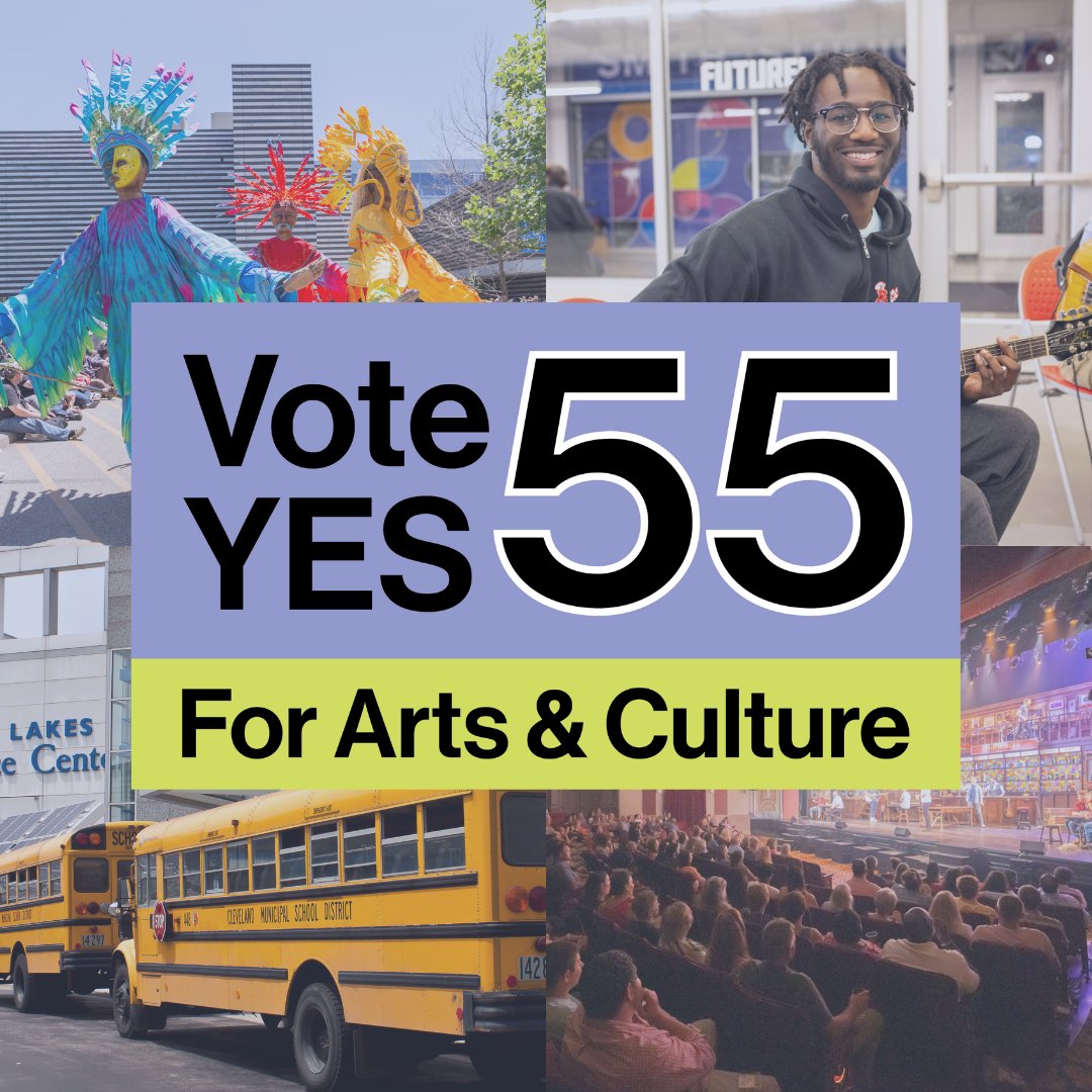 voteforarts's tweet photo. Support Arts &amp; Culture in Cuyahoga County—Vote YES on Issue 55 this fall! ✅

Learn more at https://t.co/oc4NJ1XKSB https://t.co/mPUUdJYm45