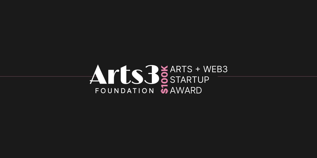 DCP_Foundation's tweet photo. We’re elated to partner with the Arts3 Foundation (@arts3fdn), which supports Arts & Entertainment projects & start-ups in the Web3 space for the Arts3 Foundation Web3 Startup Award. 🎭 

The A3 Award gives Web3 startups the chance to receive a $100,000 USD award from the Arts3 Foundation. ⛓️ 

🔗 Take your project to the next level: https://t.co/QnD4EKCTwa