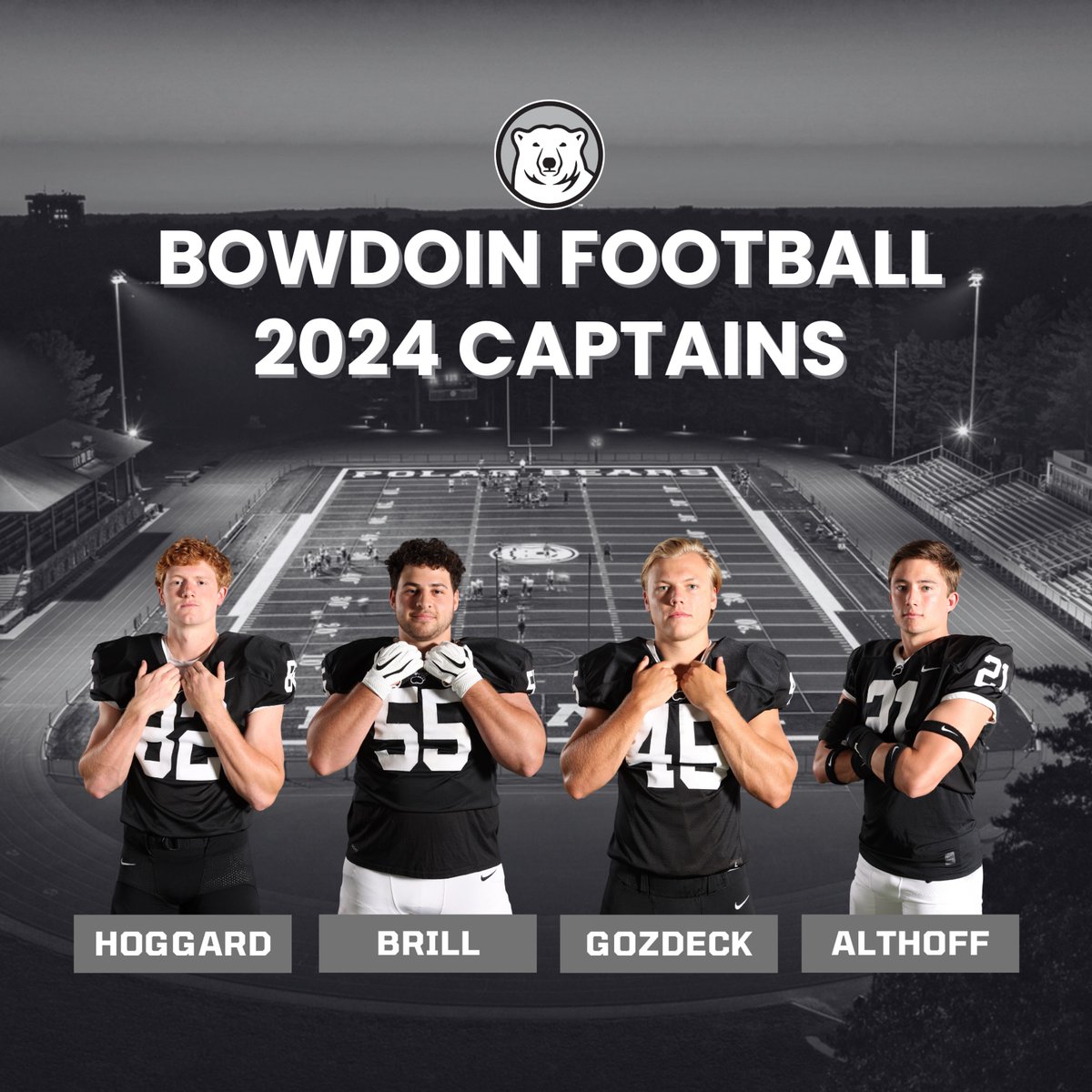 BowdoinFB's tweet image. Introducing our 2024 Bowdoin Football Captains! #GoUBears