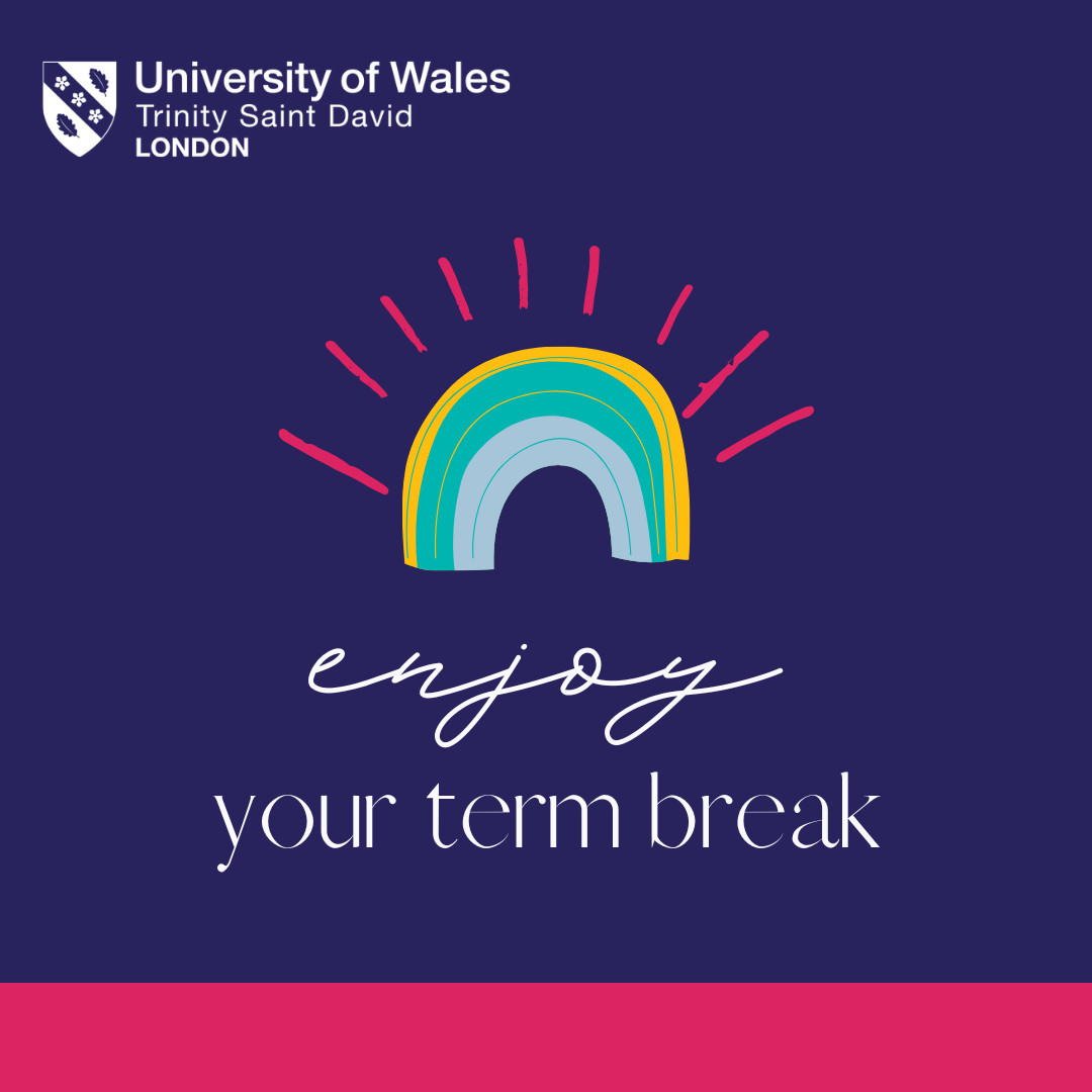 UWTSDLondon's tweet image. Wishing all students a great term break filled with fun, relaxation, and adventure. You've earned it! 🌟📚

#TermBreak #StudentLife #WellDeservedRest #uwtsdlondon