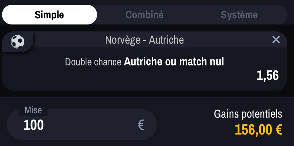 PronoSphereX's tweet photo. DERNIER PRONO DU JOUR ⚽️ 

MISE : 100€💰

#TeamParieur https://t.co/AW6DEdfCjT
