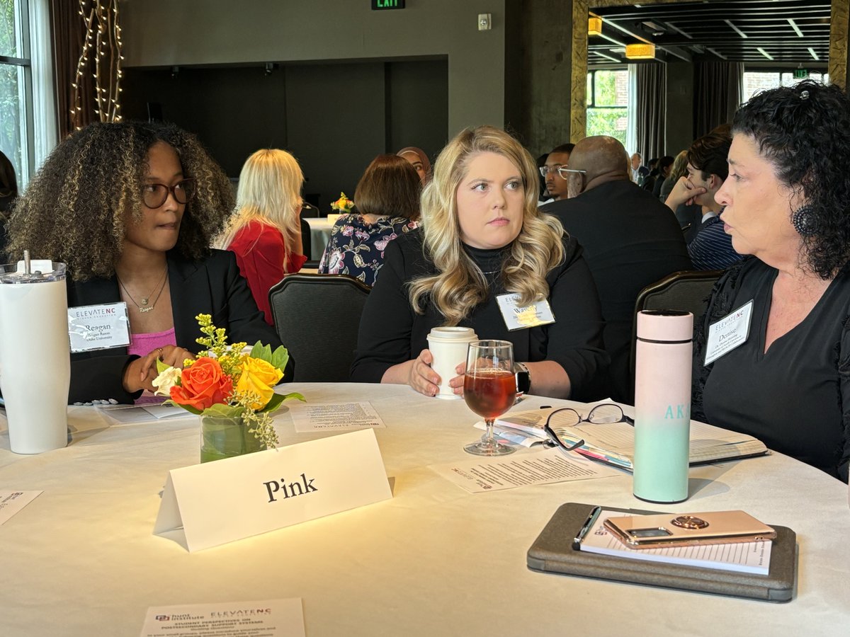 Hunt_Institute's tweet photo. Next, cohort members engage in small group discussions with postsecondary students and John M. Belk Impact Fellows as a precursor to the conversations in our future sessions and to learn more about how they can work to support postsecondary students. #ElevateNC https://t.co/KTU7hRbwrQ