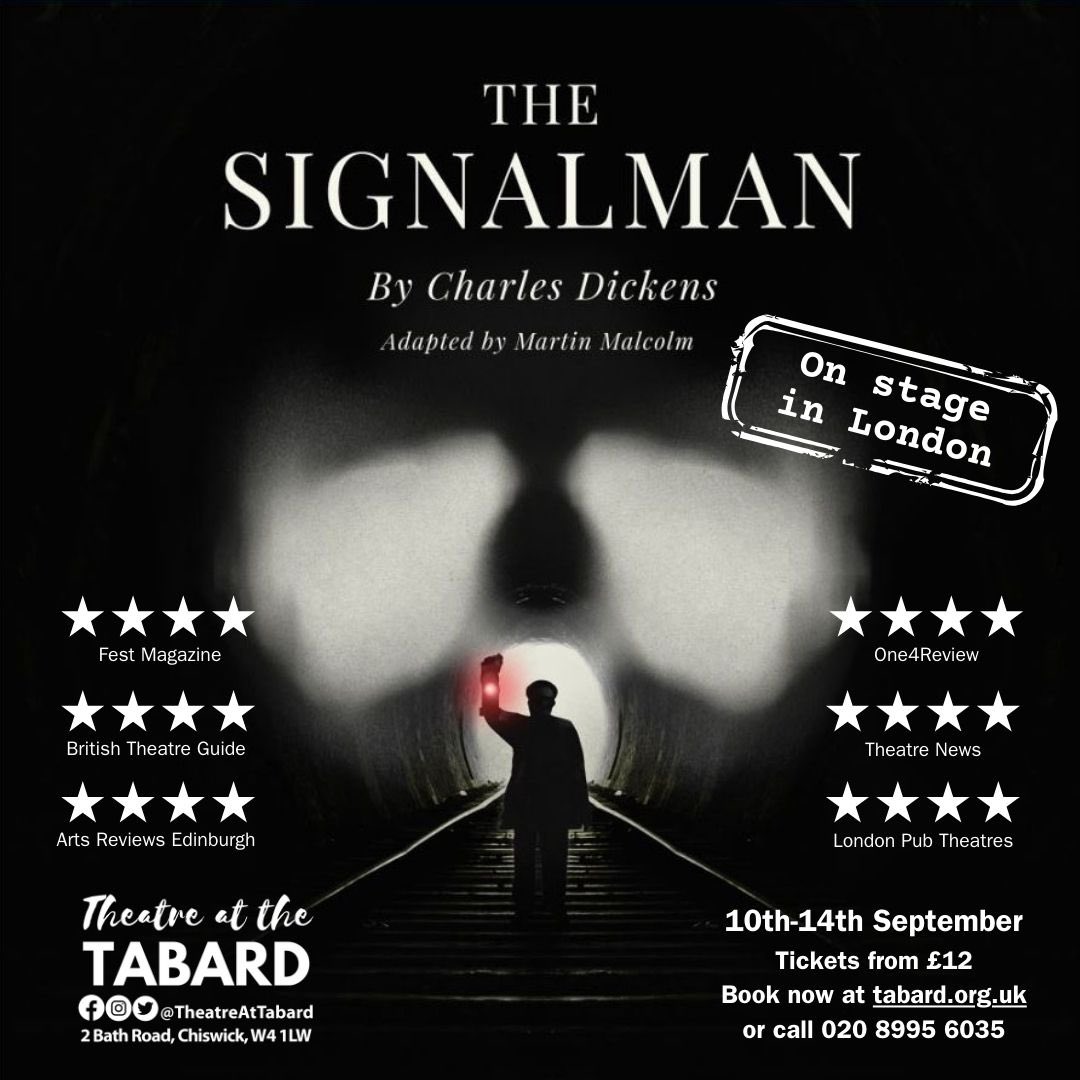 The Signalman is on THIS WEEK (!) at <a href="/TheatreAtTabard/">Tabard Theatre</a> in Chiswick

We got really great feedback from audiences at #EdFringe, and several people told me it was their favourite version they’d seen of the Charles Dickens ghost story