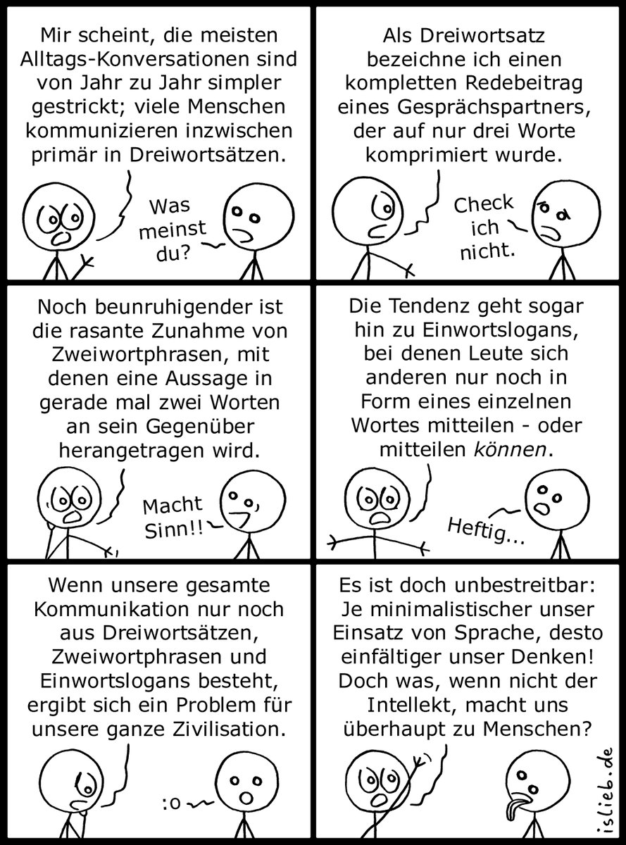 isliebcomics's tweet photo. Dreiwortsätze https://t.co/IHTVLabkDZ