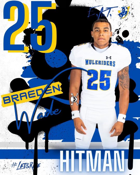 CONGRATS <a href="/wade_braeden/">Braeden Wade</a> named our <a href="/SAUFootball/">Mulerider Football</a> #HITMAN OF THE WEEK!!! 🏴‍☠️☠️#KeepYaHeadOnASwivel