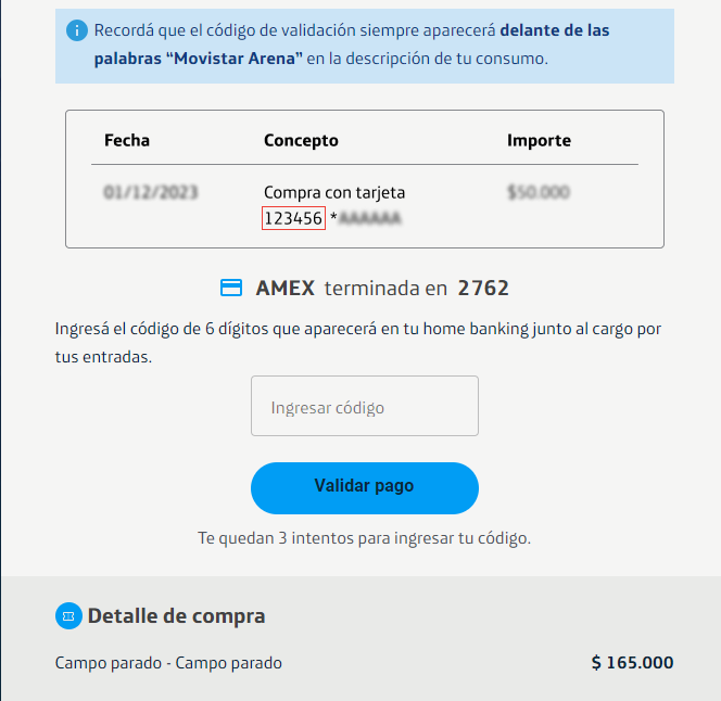 Fitoperez's tweet photo. @MovistarArenaAR Hace un momento acabo de comprar una entrada para el show de Travis Scott, pero aun me figura en mi online banking como "Consumo pendiente de Confirmación" y todavía no puedo validar la entrada ya que no poseo los 6 dígitos y el concierto es hoy a las 21hs.Ayuda! https://t.co/jdWsy9DqEj