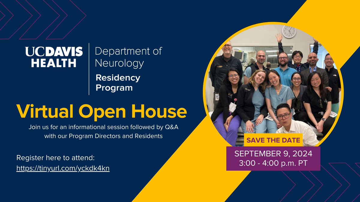 VIRTUAL OPEN HOUSE TODAY! Please join us for our Virtual Open House on September 9th at 3pm PDT.
@NMatch2025 #neurotwitter