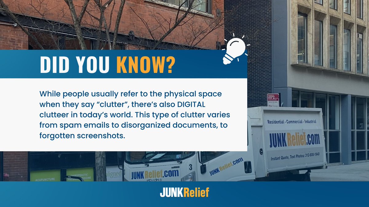 JunkRelief's tweet image. Clearing out digital clutter can be a game-changer for productivity and peace of mind. Although we can&apos;t physically help with this, we encourage you to keep a tidy space even on your devices! 💻

#clutter #digitalclutter #chicagoland