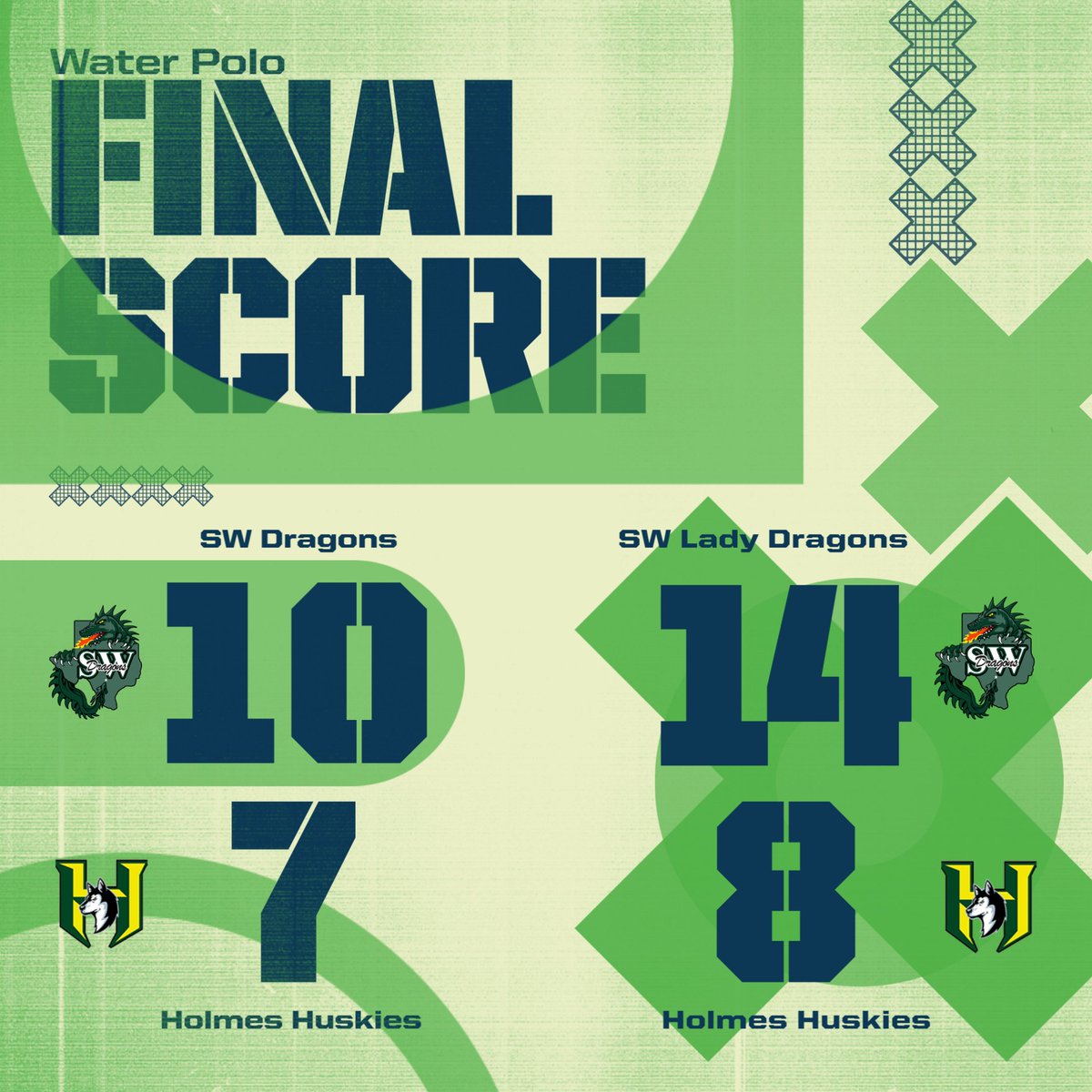 Final scores from this past Saturday! Well done to both teams!