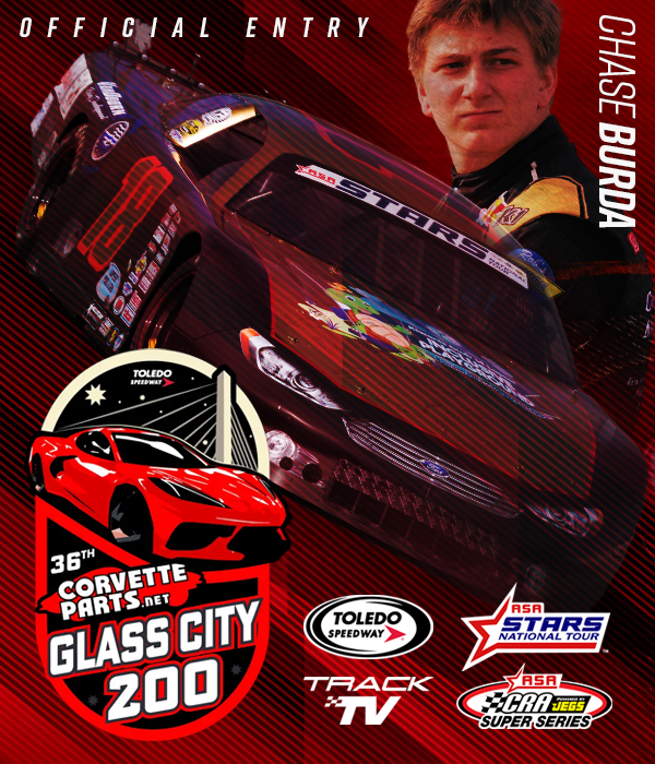 Michigan native <a href="/chaseburda18/">Chase Burda Motorsports</a> has filed his entry for the 36th CorvetteParts.Net Glass City 200 at <a href="/ToledoSpeedway/">Toledo Speedway</a>

Story: starsnationaltour.com/chase-burda-en…

<a href="/KeenParts/">CorvetteParts.net</a> | #ASASTARS 🏁