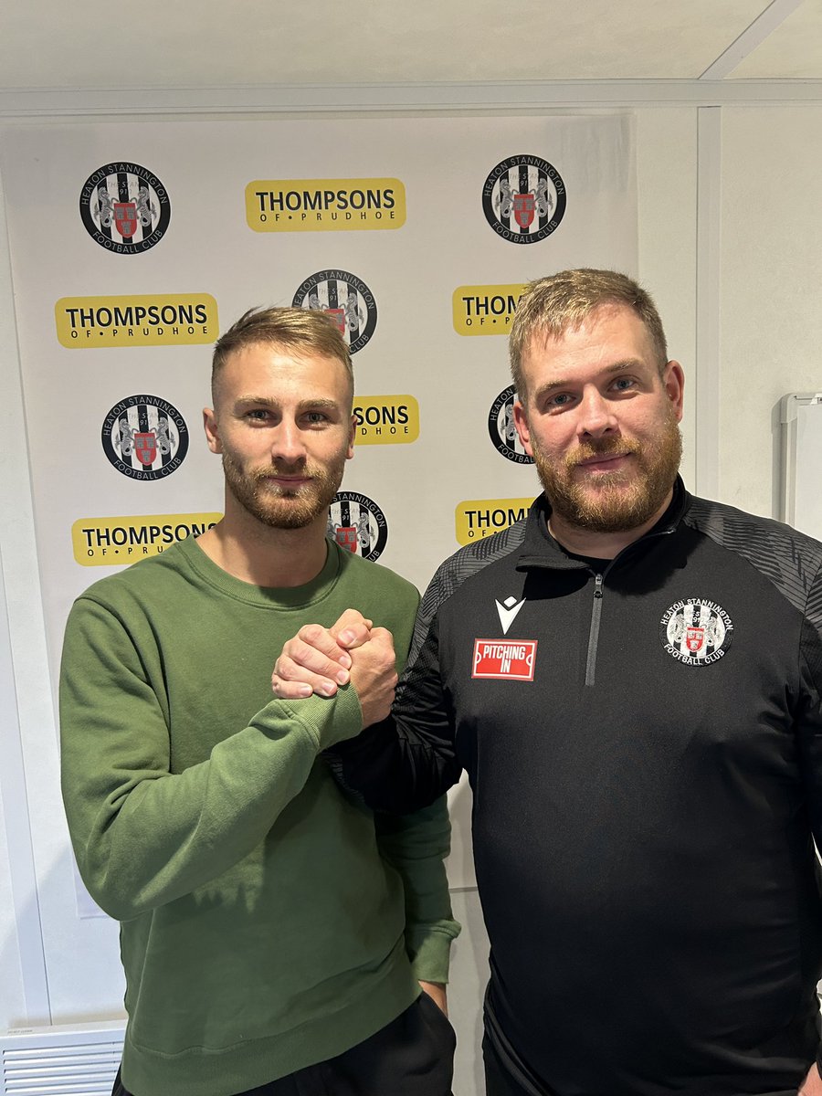 SIGNING NEWS

We are delighted to confirm the signing of powerful attacking player, Joe Thompson, who joins us from Bedlington Terriers. 

Welcome to the Club, Joe! ⚫️⚪️