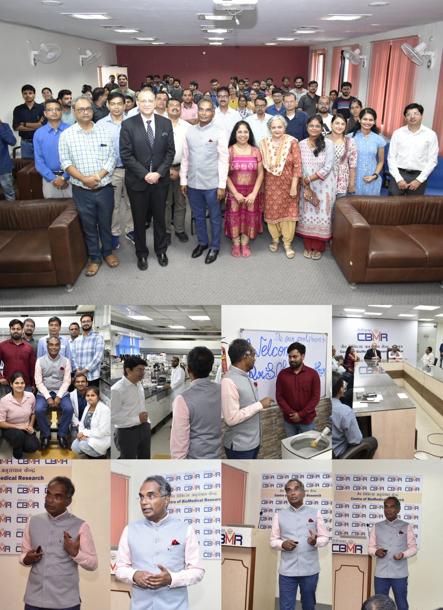 Alok_Dhawan's tweet photo. Today Dr @srivaric, former Secretary, @IndiaDST, delivered a lecture @cbmrofficial on "@120 in 2075 with S&amp;T Interventions". He delved into the various scenarios and opportunities for young researchers in the area of healthcare. 
@MeUPGovt @ChiefSecyUP @UPGovt https://t.co/Z2ldtfYKHh