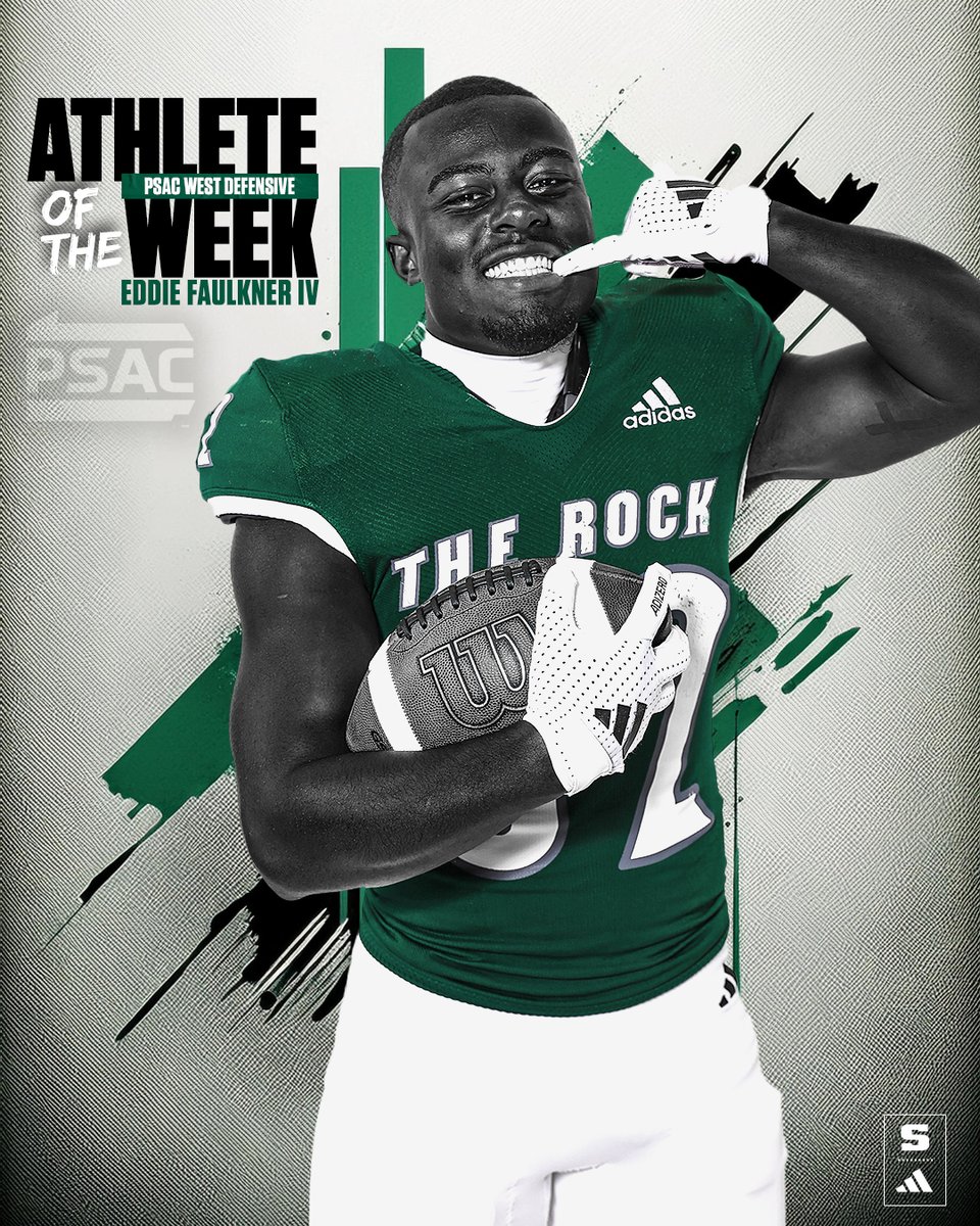 FB: Slippery Rock safety Eddie Faulkner IV was named the PSAC West Defensive Athlete of the Week for his performance in The Rock's win over New Haven.

Details🔗: tinyurl.com/28hq9sfd