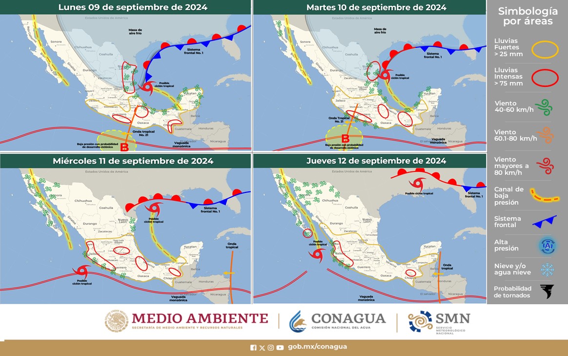 UIEMOficial's tweet image. #FamiliaUIEM Se pronostican lluvias fuertes en los próximos días debido a la onda tropical No.21, sabemos que estos fenómenos pueden traer consigo algunas preocupaciones y dificultades, por lo que queremos recordarles la importancia de mantenerse informados y tomar precauciones