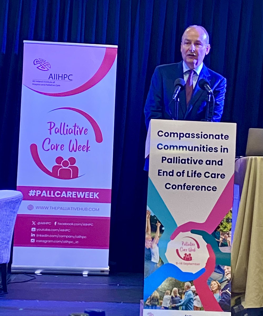 Tánaiste Micheál Martin addressing us at the Compassionate Communities in Palliative and End of Life Care Conference #pallcareweek
