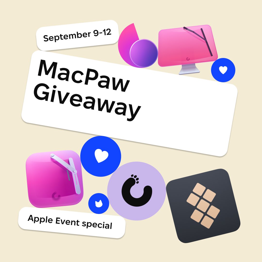 🎉 Celebrate the #AppleEvent with a MacPaw Giveaway 🎉

To celebrate the latest Apple Event, we’re giving away some of our best tools to enhance your digital experience!
🎁 CleanMy®Phone (<a href="/cleanmyphone/">CleanMy®Phone by MacPaw</a>) annual license: to keep your iPhone gallery organized
🎁 CleanMyMac