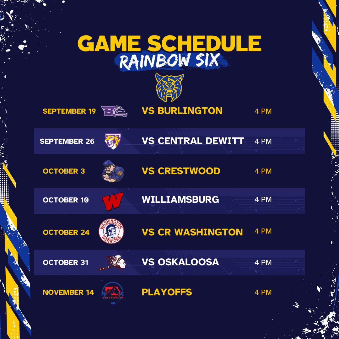 BentonEsports's tweet image. It. Is. Almost. Time.

Here is our schedule for this Fall season!

Be sure to tune in and watch!

📺: twitch.tv/BCBobcatEsports
📺: youtube.com/@bentonesports…

Go Bobcats!