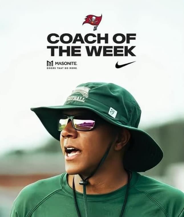 George D. Chamberlain High School head football coach Chadd Wood was named the Buccaneers High School “Coach of the Week.” His program gets $2,000 and he is now in the running for High School “Coach of the Year.” Congrats coach!!
#ThisIsChamberlain