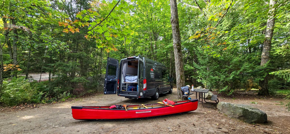 Dream camping (more like glamping 😊) trip <a href="/MikisewProvPark/">Mikisew Prov Park</a> <a href="/OntarioParks/">Ontario Parks</a> with <a href="/karmacampervans/">Karma Campervans 🚐</a> 😍❤️ Can't wait to share more awesome + unique #campervan stops like this waterfront spot in #Ontario from my latest #vanlife adventure 😊🚐 #FindYourselfHere #DiscoverON