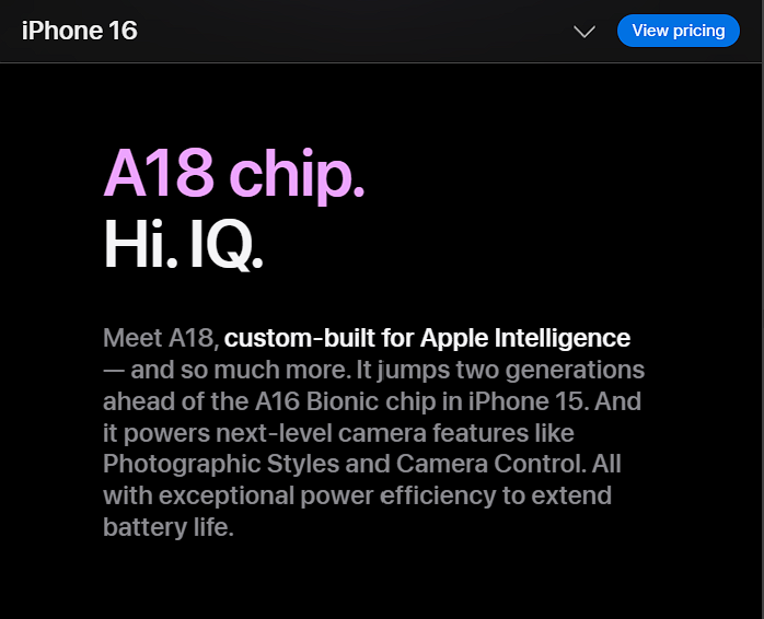 IQofficial's tweet photo. We always thought IQ was the perfect name for our AI token and HiIQ for our staking system. 

Seeing Apple say Hi. IQ. with the new A18 chip built for Apple Intelligence confirms it. 🧠

IQ launched in 2018 and #HiIQ in 2021. 

https://t.co/NqwpDGlxyL https://t.co/q7bvlu79aU