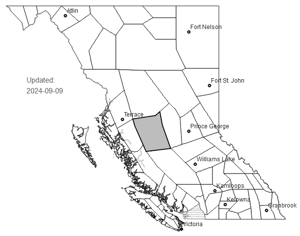 MONDAY: Smoky Skies Bulletin issued for the Lake District region.  Areas are being impacted or likely to be impacted by wildfire smoke over the next 24-48 hours. Details: www2.gov.bc.ca/assets/gov/env…
<a href="/fnha/">FNHA</a>
<a href="/Northern_Health/">Northern Health</a>